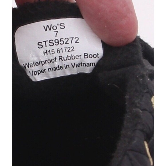 Sperry Womens size 7 Black Waterproof Duck Boots Shoe Boat Rain H15 61722 - Picture 11 of 11